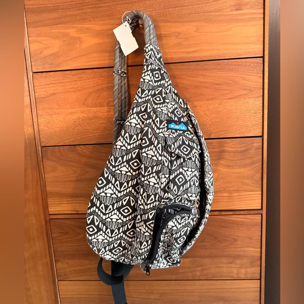 KAVU Original Rope Crossbody Bag ~ Tile Maze